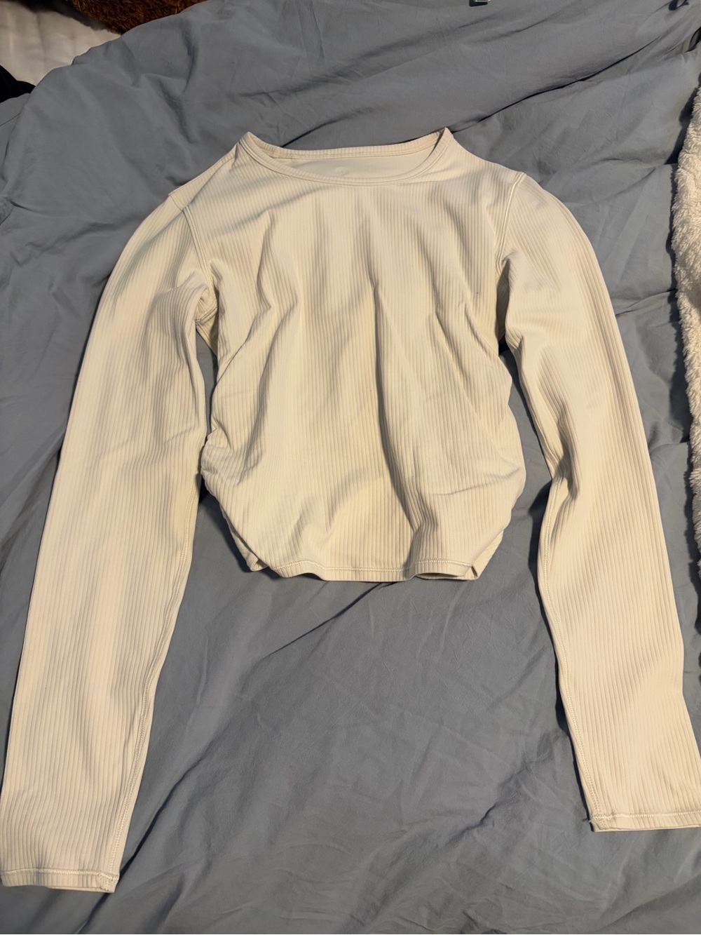 Lululemon Women’s Ribbed Long-Sleeve Top in Cream